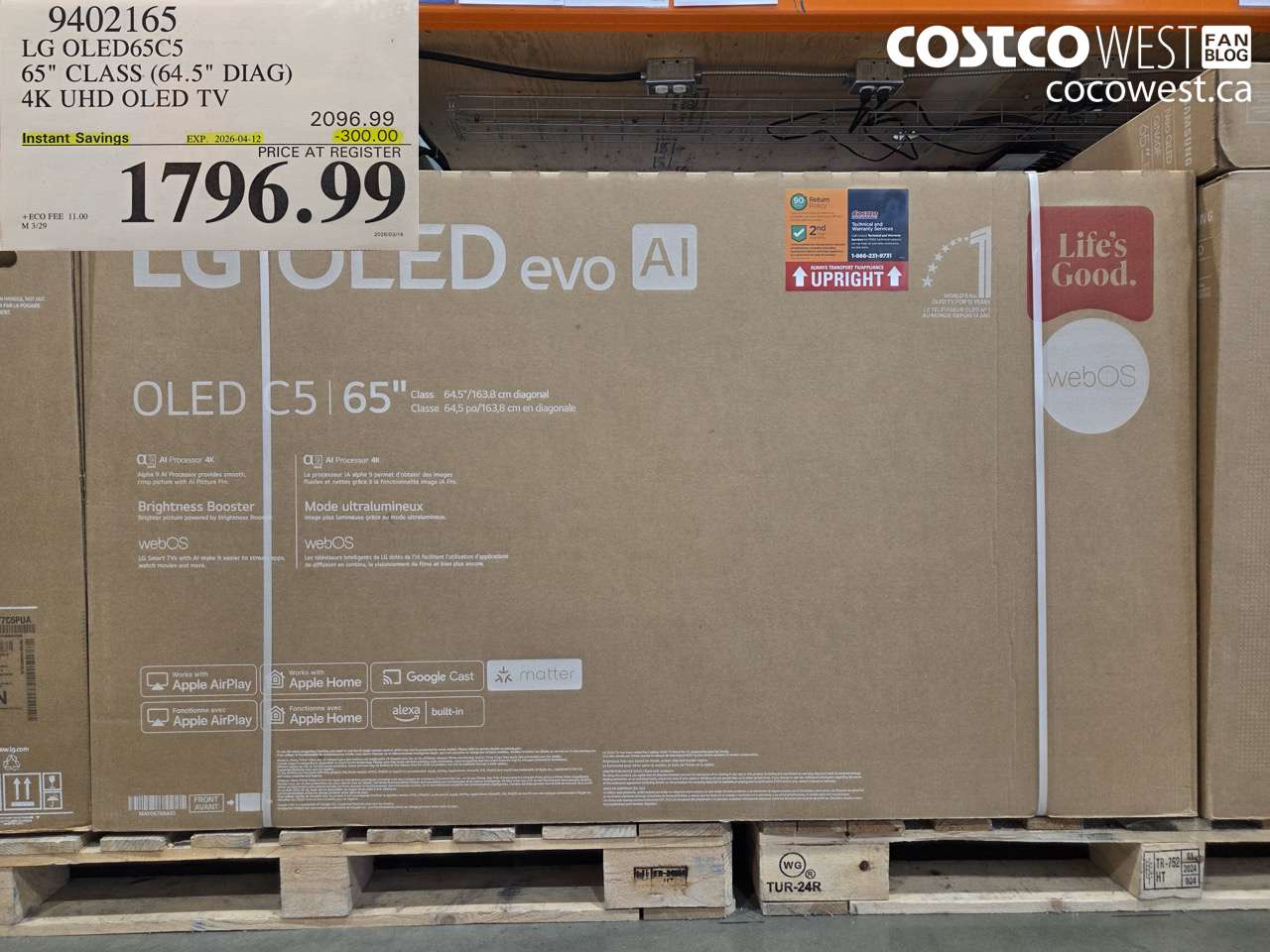 9402165 LG OLED65C5 65 CLASS (64.5