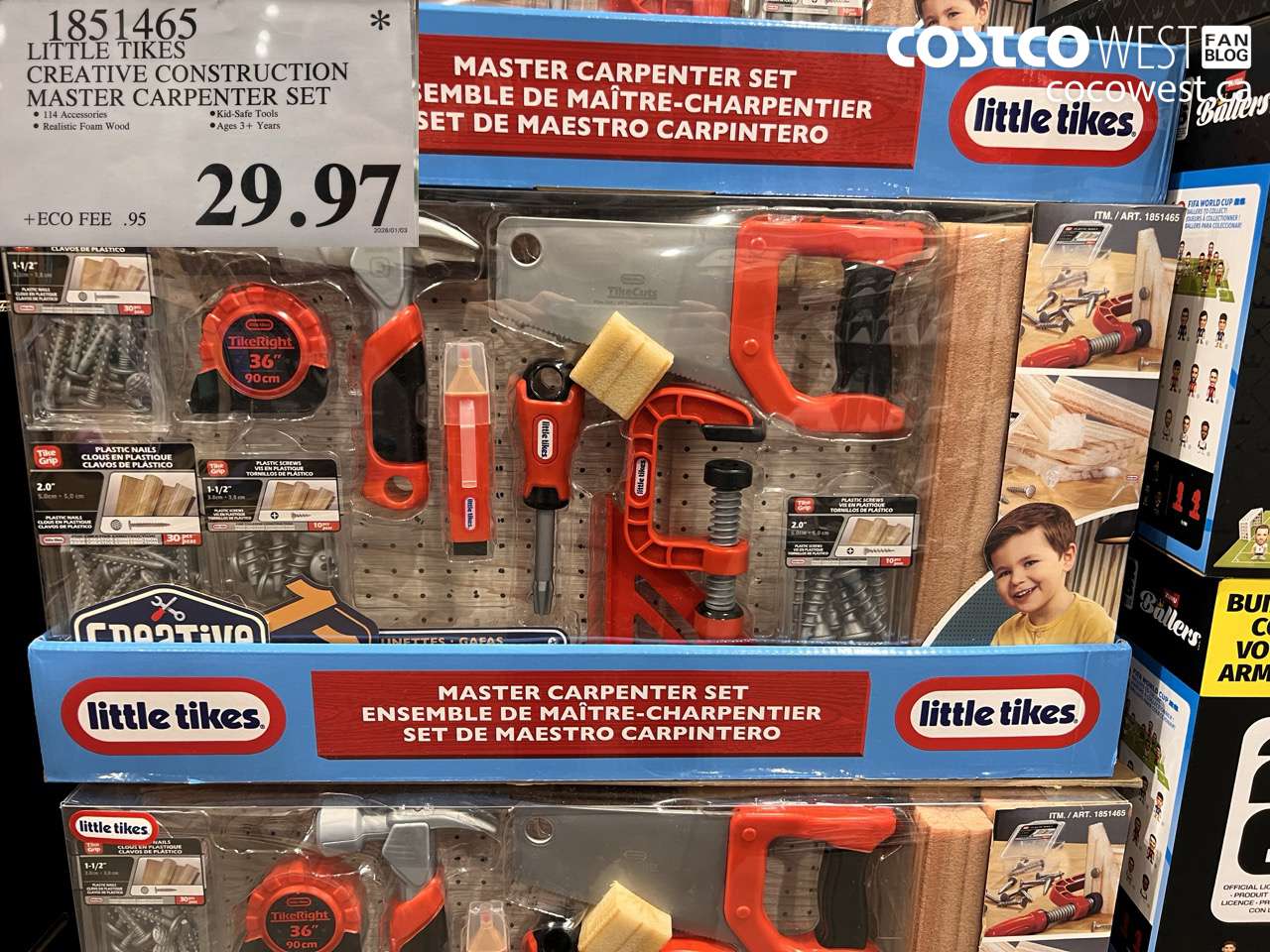 1851465 LITTLE TIKES CREATIVE CONSTRUCTION MASTER CARPENTER SET $29.97