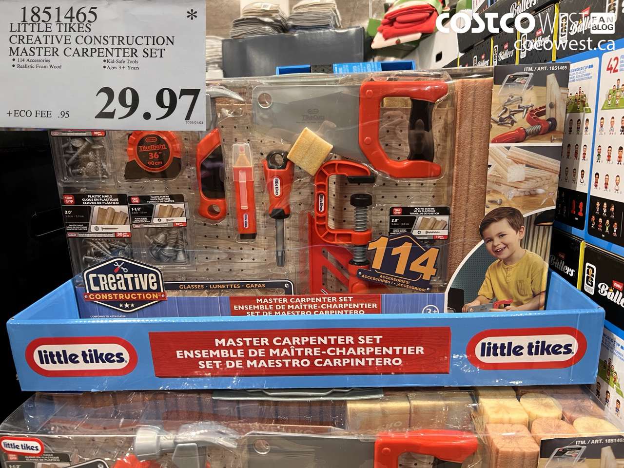 1851465 LITTLE TIKES CREATIVE CONSTRUCTION MASTER CARPENTER SET $29.97