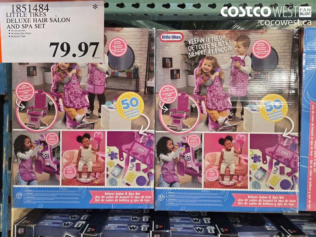 1851484 LITTLE TIKES DELUXE HAIR SALON AND SPA SET $79.97