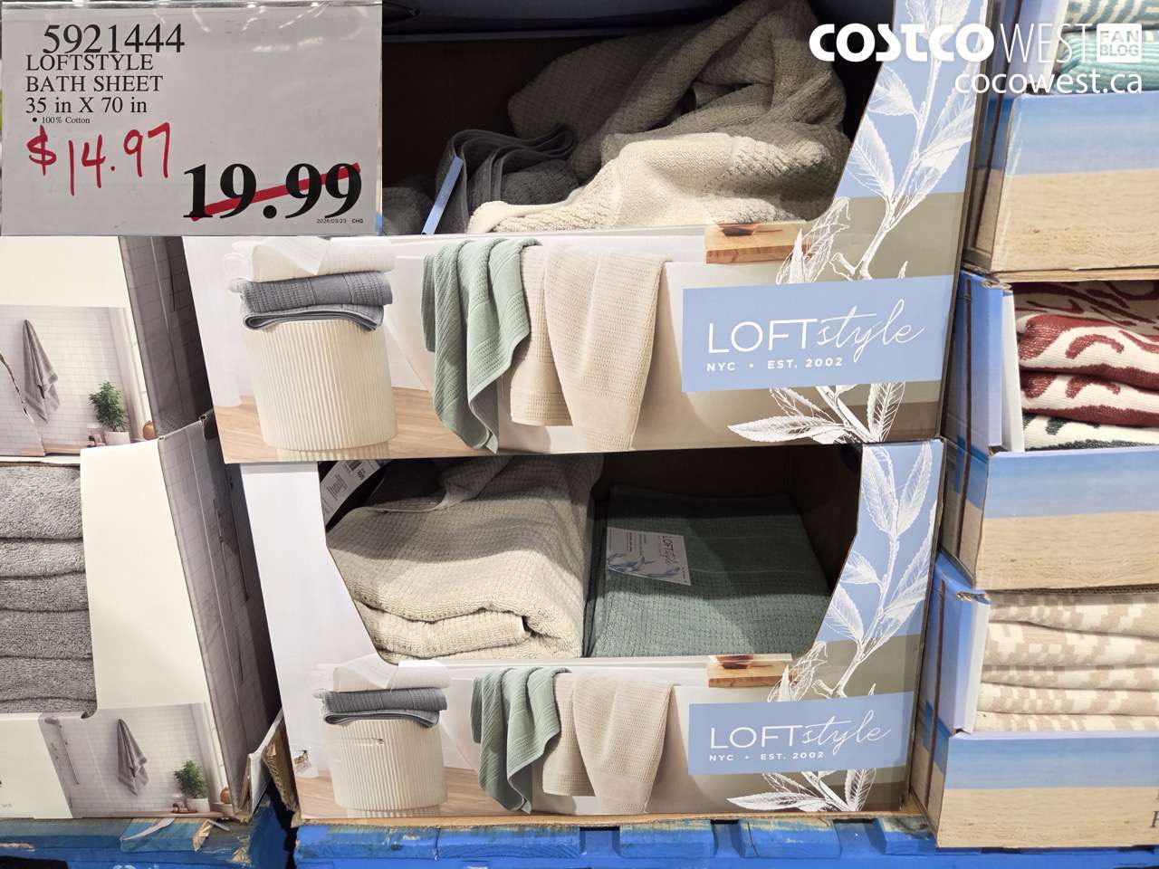 5921444 LOFTSTYLE BATH SHEET 35 IN X 70 IN $14.97