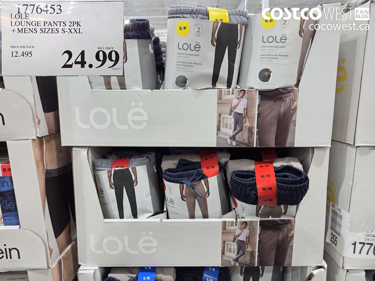 1776453 LOLE LOUNGE PANTS 2PK + MENS SIZES S-XXL $24.99