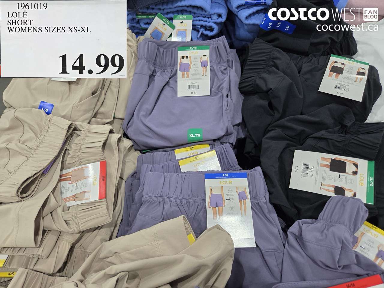 1961019 LOLË SHORT WOMENS SIZES XS-XL $14.99