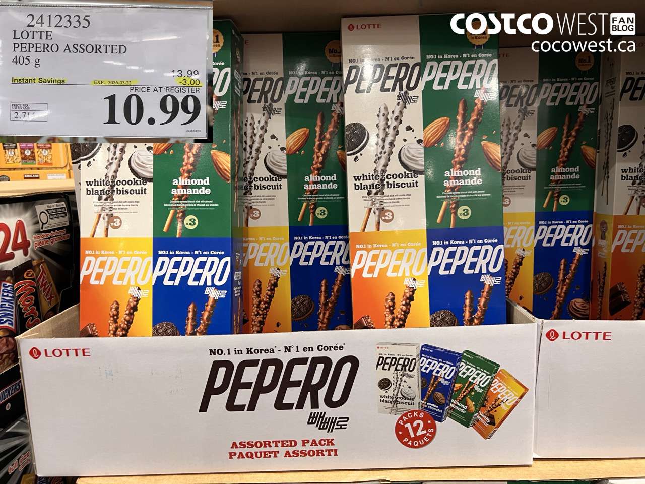 24112335 LOTTE PEPERO ASSORTED 405 G ($3.00 INSTANT SAVINGS EXPIRES ON 2026-03-22) $10.99