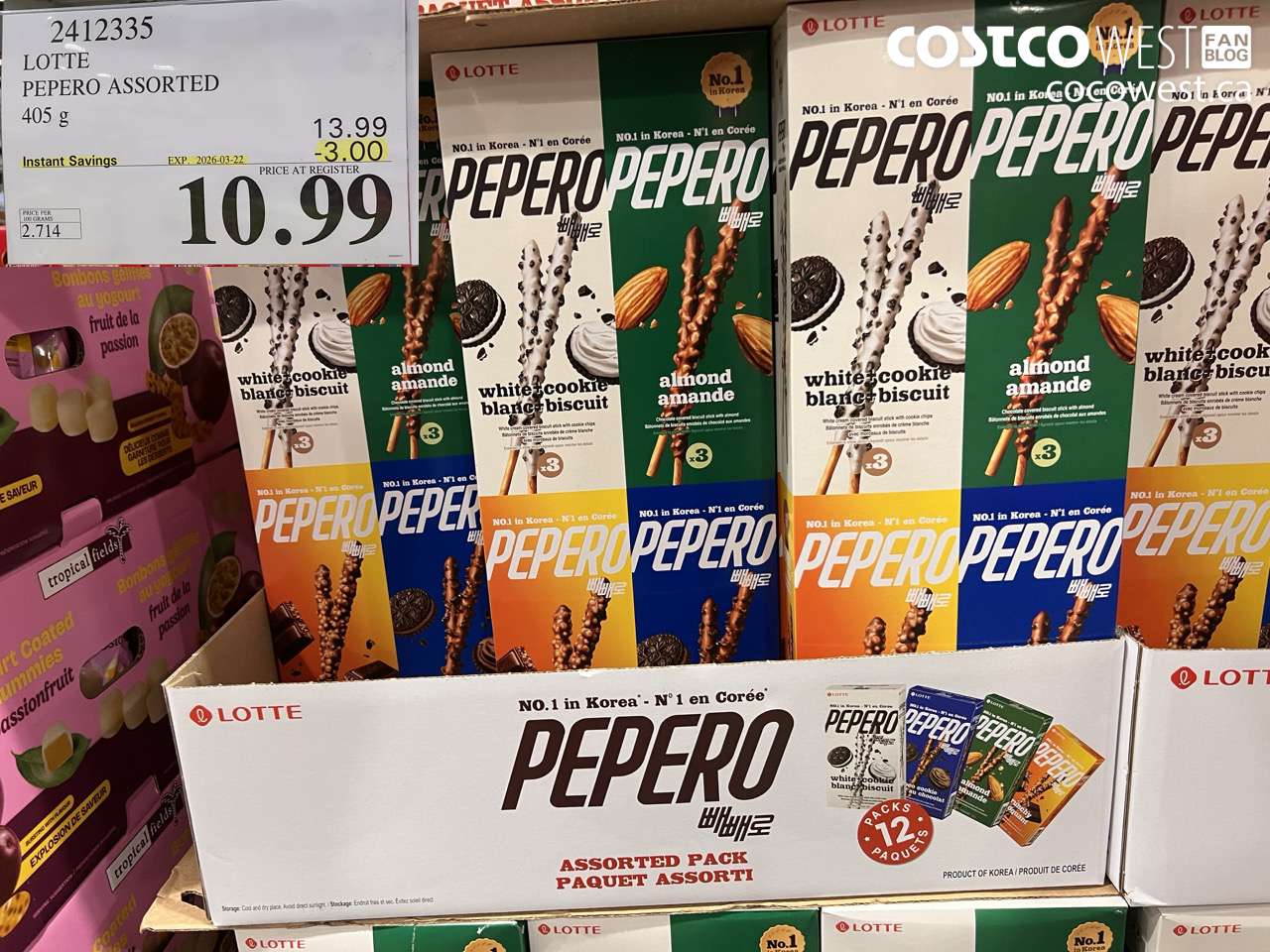 24112335 LOTTE PEPERO ASSORTED 405 G ($3.00 INSTANT SAVINGS EXPIRES ON 2026-03-22) $10.99