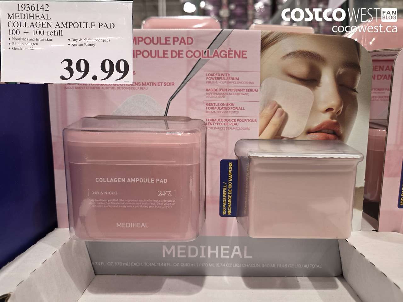 1936142 MEDIHEAL COLLAGEN AMPOULE PAD 100 + 100 REFILL $39.99