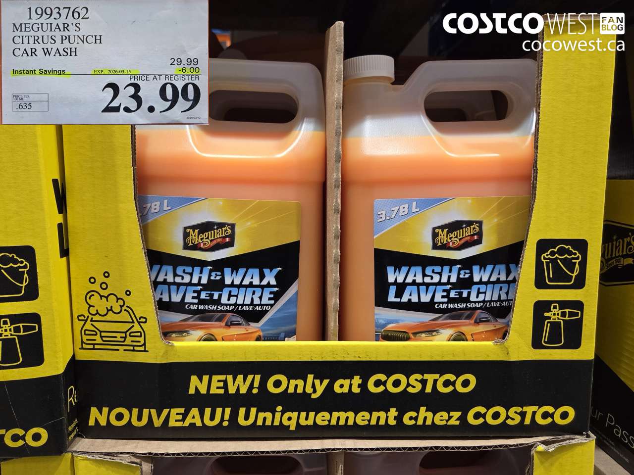 1993762 MEGUIAR'S CITRUS PUNCH CAR WASH ($6.00 INSTANT SAVINGS EXPIRES ON 2026-03-15) $23.99