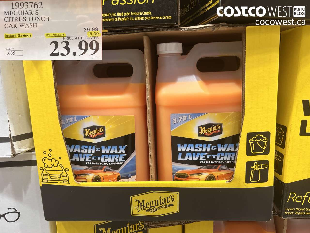 1993762 MEGUIAR'S CITRUS PUNCH CAR WASH ($6.00 INSTANT SAVINGS EXPIRES ON 2026-04-12) $23.99
