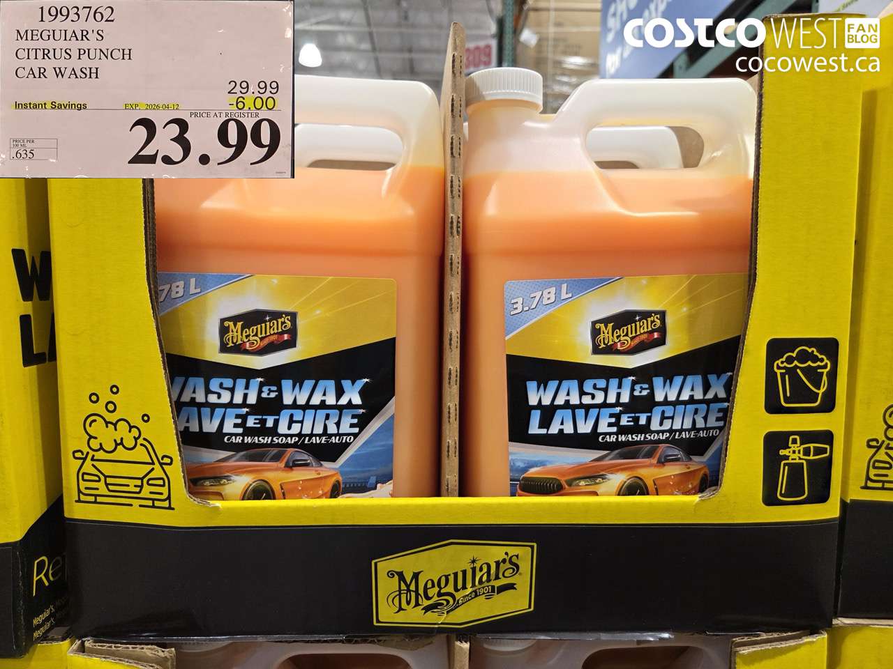 1993762 MEGUIAR'S CITRUS PUNCH CAR WASH ($6.00 INSTANT SAVINGS EXPIRES ON 2026-04-12) $23.99