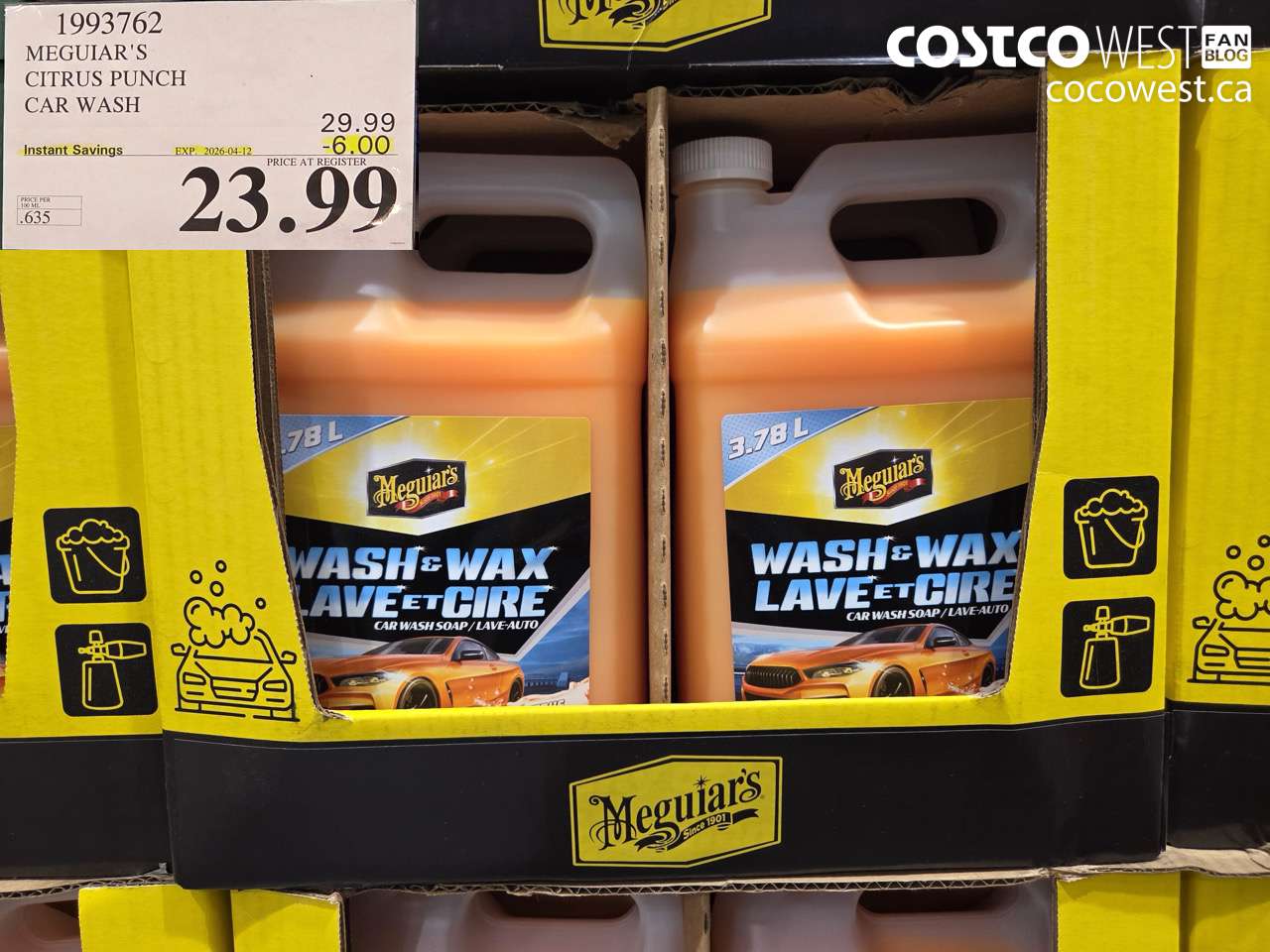 1993762 MEGUIAR'S CITRUS PUNCH CAR WASH ($6.00 INSTANT SAVINGS EXPIRES ON 2026-04-12) $23.99