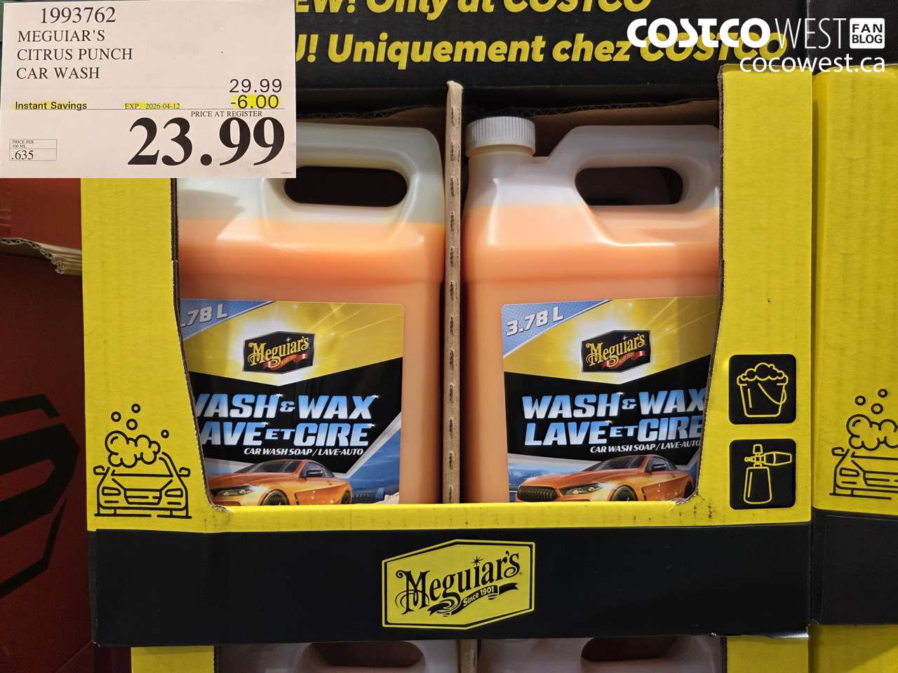 1993762 MEGUIAR'S CITRUS PUNCH CAR WASH ($6.00 INSTANT SAVINGS EXPIRES ON 2026-04-12) $23.99