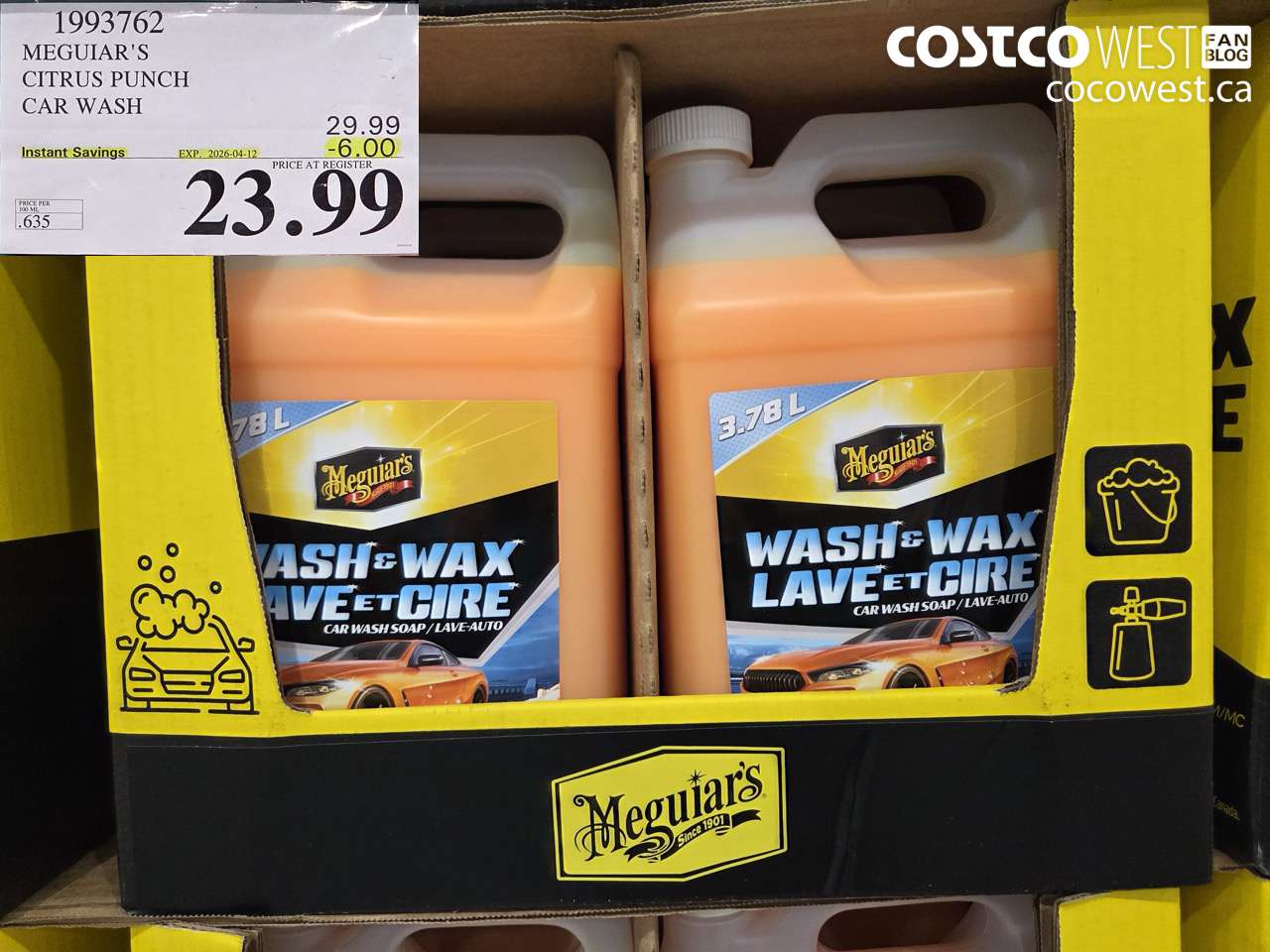 1993762 MEGUIAR'S CITRUS PUNCH CAR WASH ($6.00 INSTANT SAVINGS EXPIRES ON 2026-04-12) $23.99