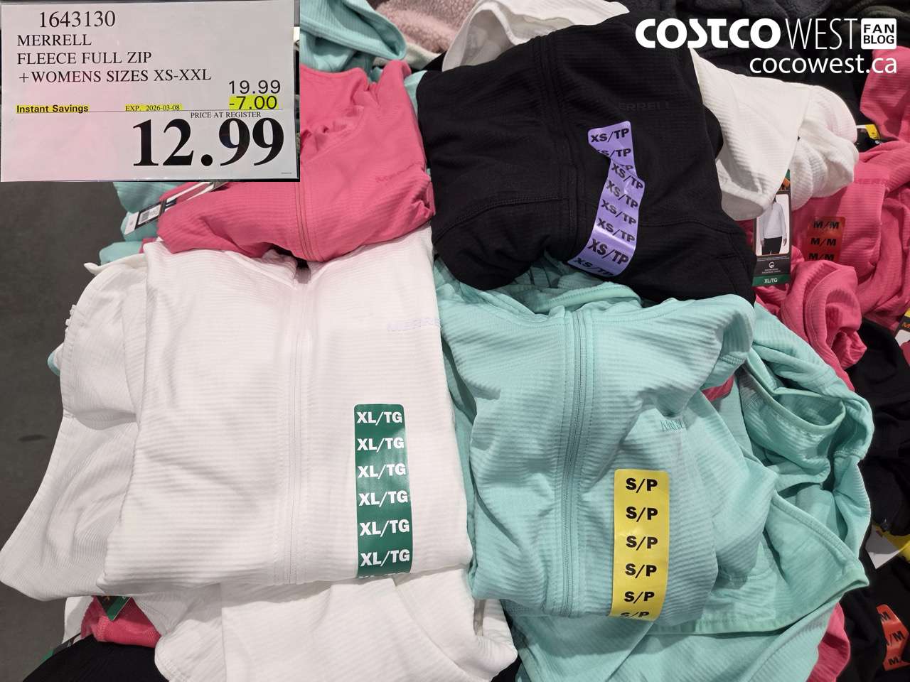 1643130 MERRELL FLEECE FULL ZIP +WOMENS SIZES XS-XXL ($7.00 INSTANT SAVINGS EXPIRES ON 2026-03-08) $12.99