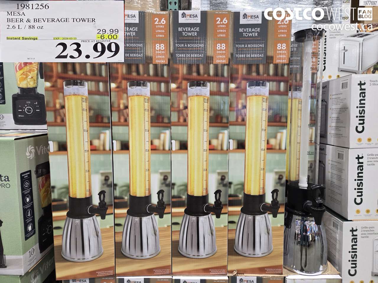 1981256 MESA BEER & BEVERAGE TOWER 2.6 L / 88 OZ ($6.00 INSTANT SAVINGS EXPIRES ON 2026-03-15) $23.99