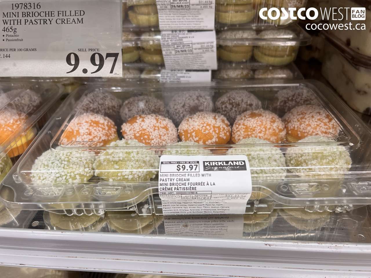 1978316 MINI BRIOCHE FILLED WITH PASTRY CREAM 465G $9.97