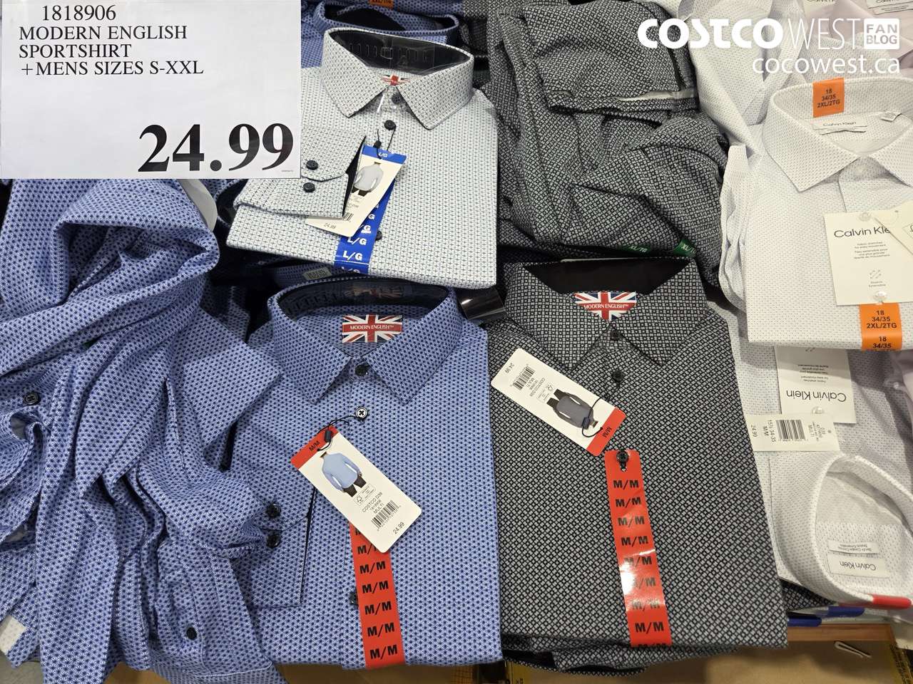 1818906 MODERN ENGLISH SPORTSHIRT + MENS SIZES S-XXL $24.99