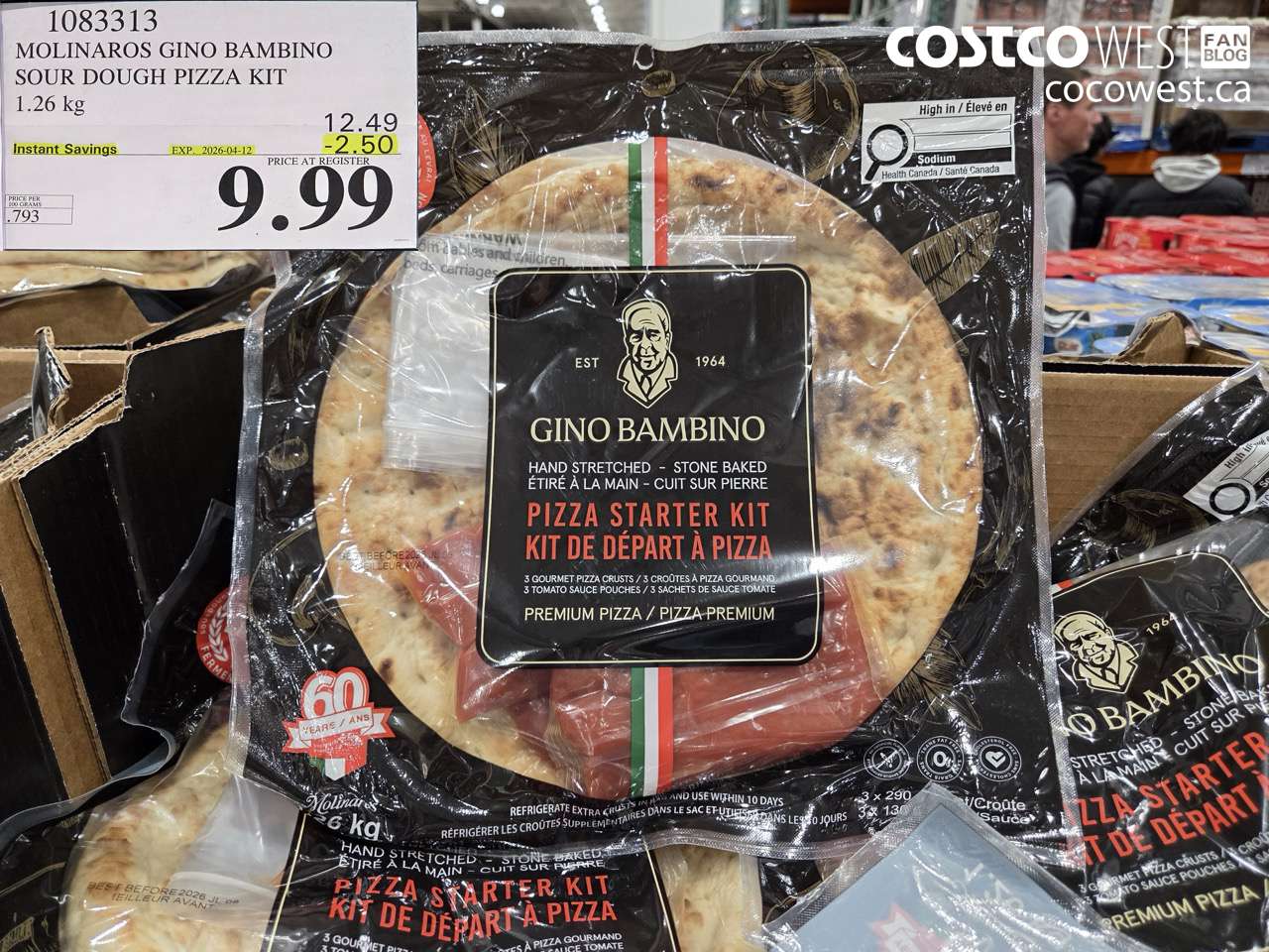 1083313 MOLINAROS GINO BAMBINO SOUR DOUGH PIZZA KIT 1.26 KG ($2.50 INSTANT SAVINGS EXPIRES ON 2026-04-12) $9.99