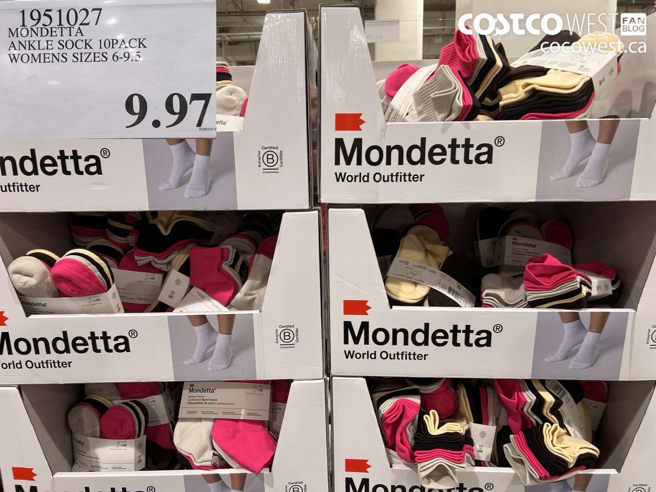 1951027 MONDETTA ANKLE SOCK 10PACK WOMENS SIZES 6-9.5 $9.97