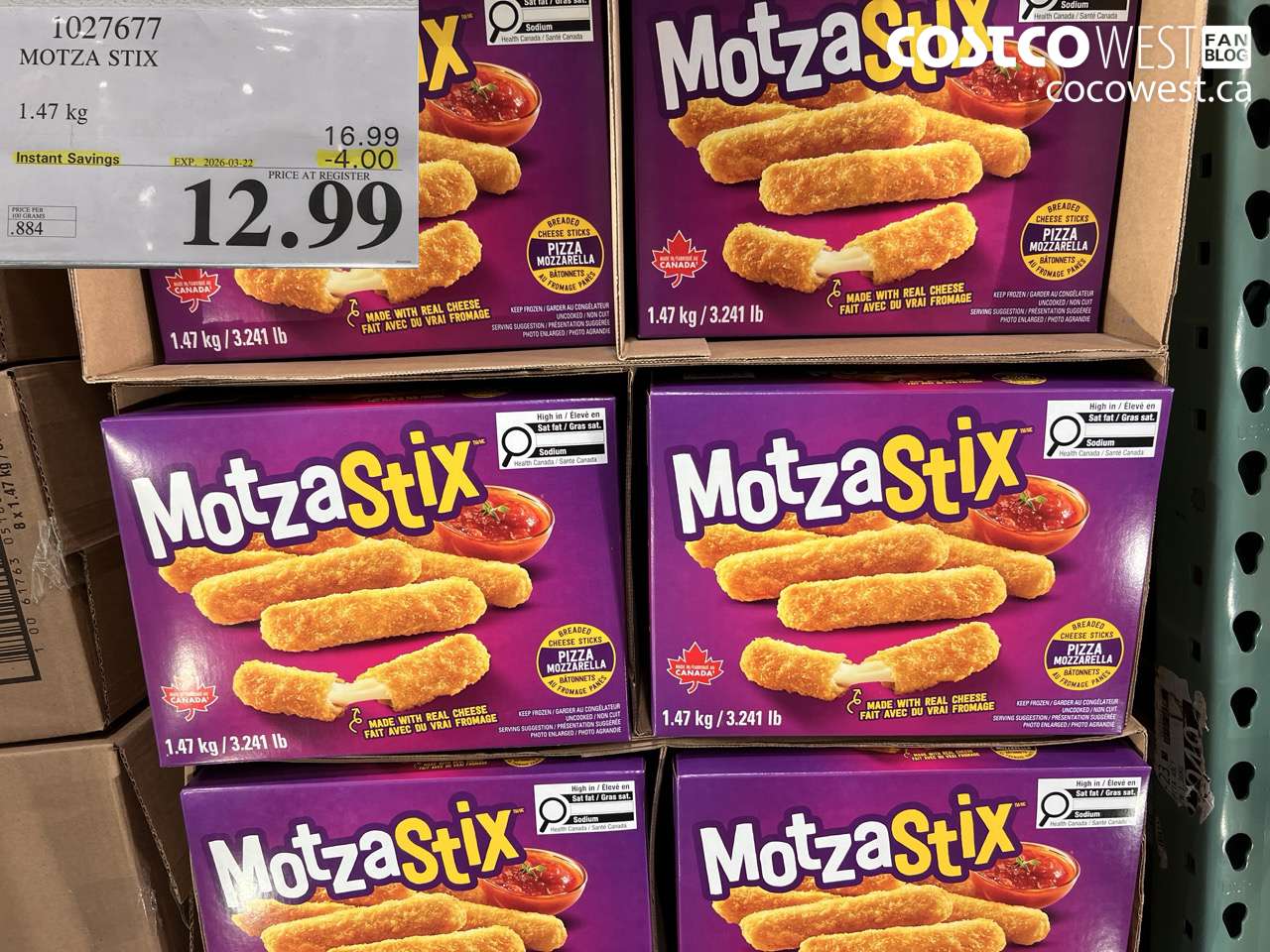 1027677 MOTZA STIX 1.47KG ($4.00 INSTANT SAVINGS EXPIRES ON 2026-03-22) $12.99