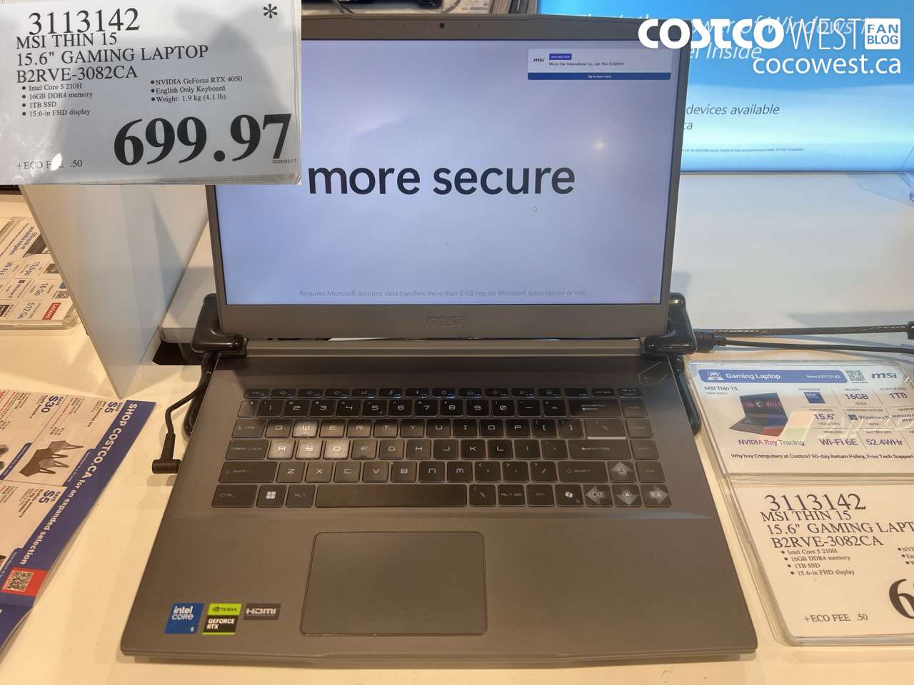 3113142 MSI THIN 15 15.6\