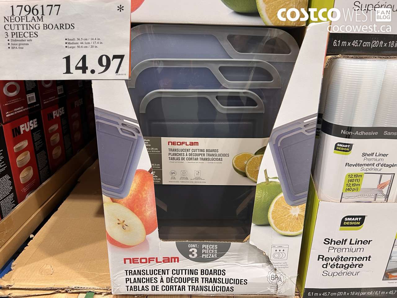 1796177 NEOFLAM CUTTING BOARDS 3 PIECES $14.97