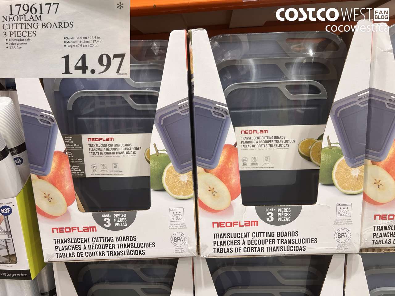 1796177 NEOFLAM CUTTING BOARDS 3 PIECES $14.97