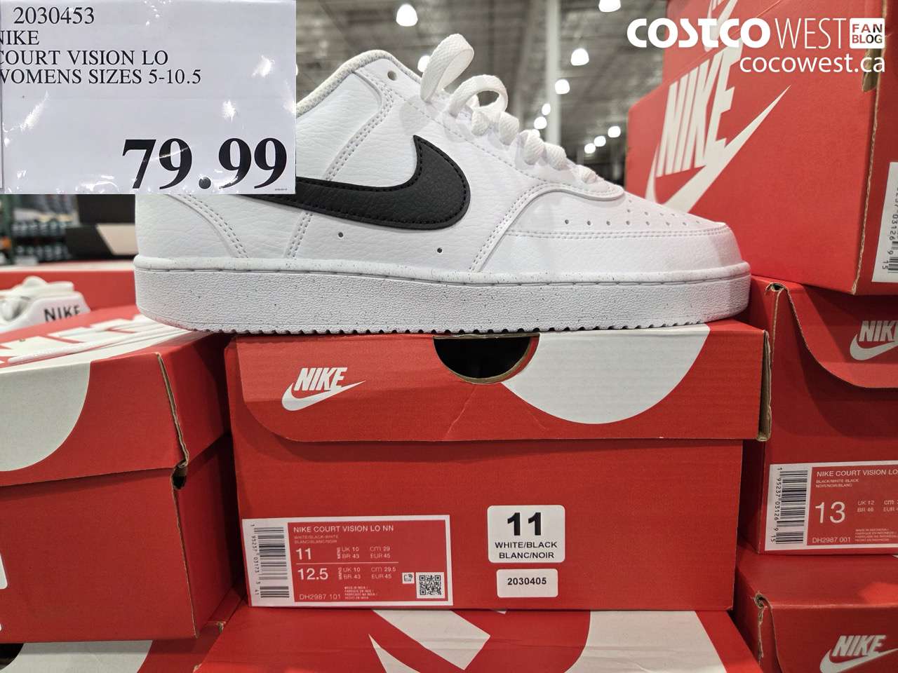 2030453 NIKE COURT VISION LO WOMENS SIZES 5-10.5 $79.99