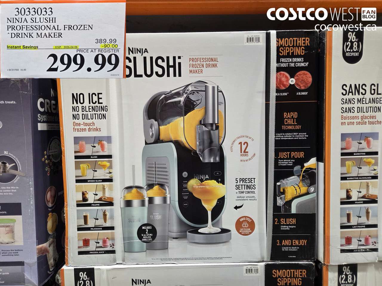 3033033 NINJA SLUSHI PROFESSIONAL FROZEN DRINK MAKER ($90.00 INSTANT SAVINGS EXPIRES ON 2026-04-06) $299.99
