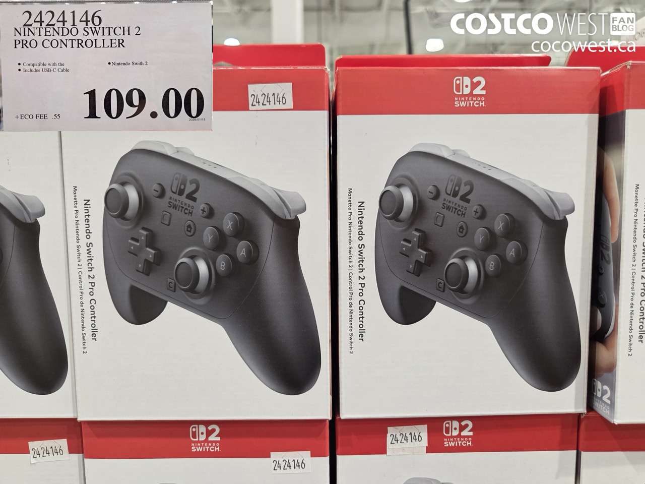 242414146 NINTENDO SWITCH 2 PRO CONTROLLER $109.00