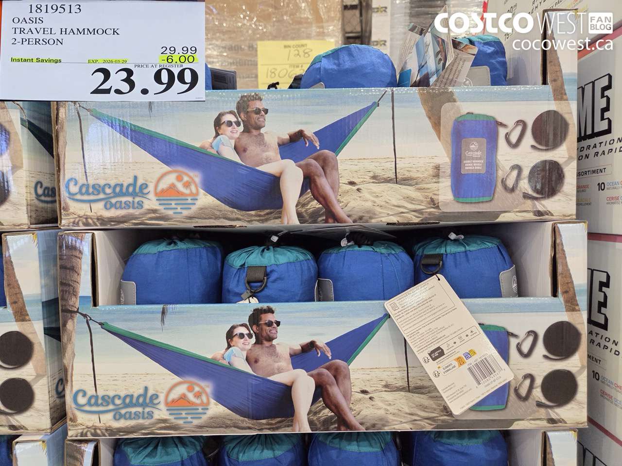 1819513 OASIS TRAVEL HAMMOCK 2-PERSON ($6.00 INSTANT SAVINGS EXPIRES ON 2026-03-29) $23.99