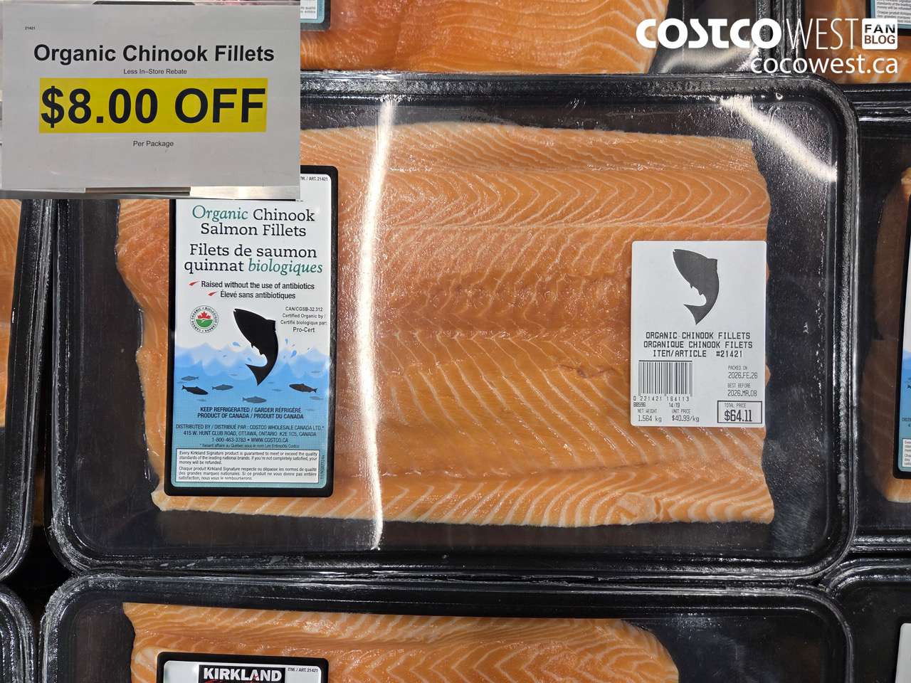 21421 ORGANIC CHINOOK FILLETS ($8.00 INSTANT SAVINGS)