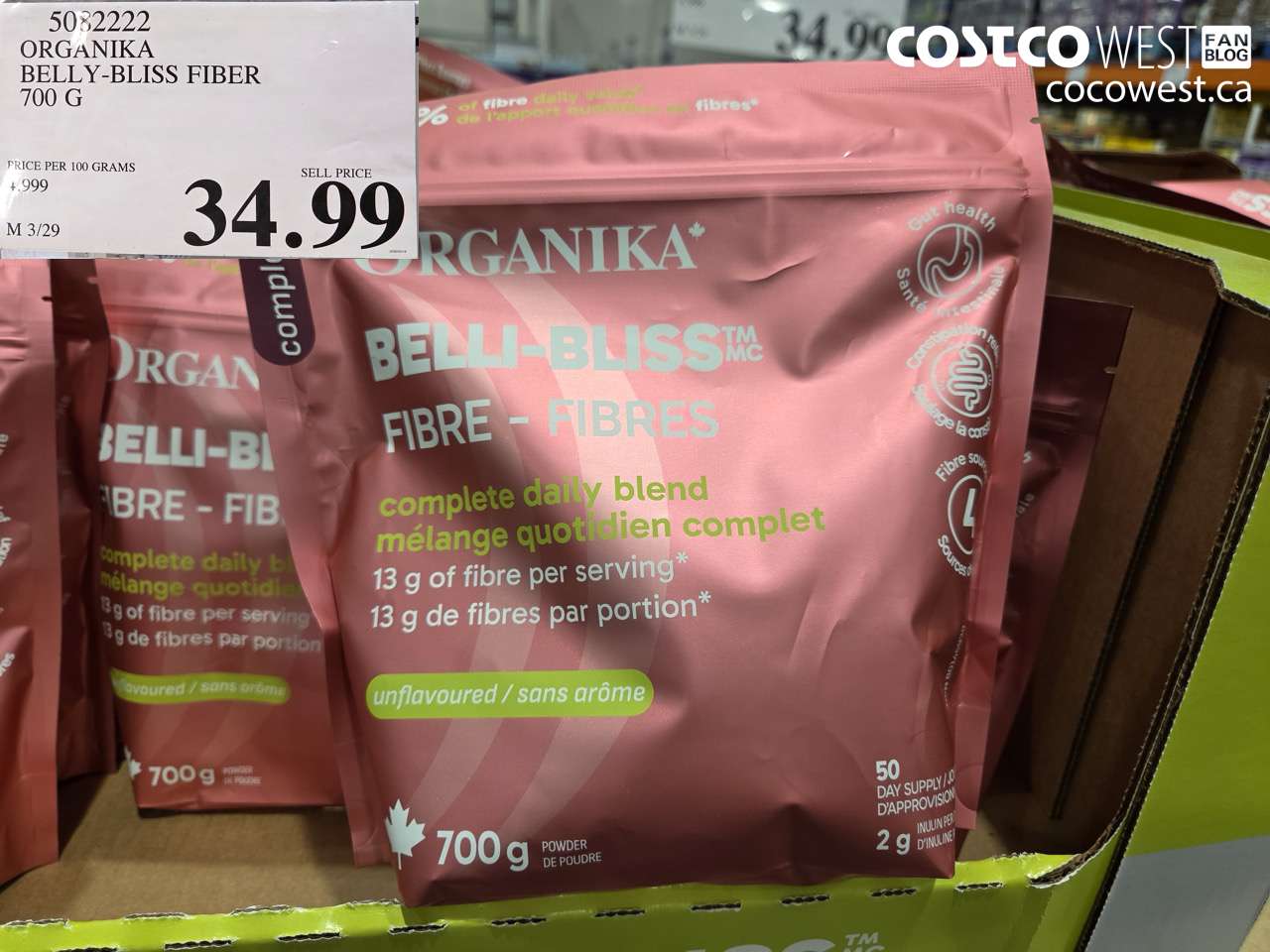 5082222 ORGANIKA BELLY-BLISS FIBER 700 G $34.99