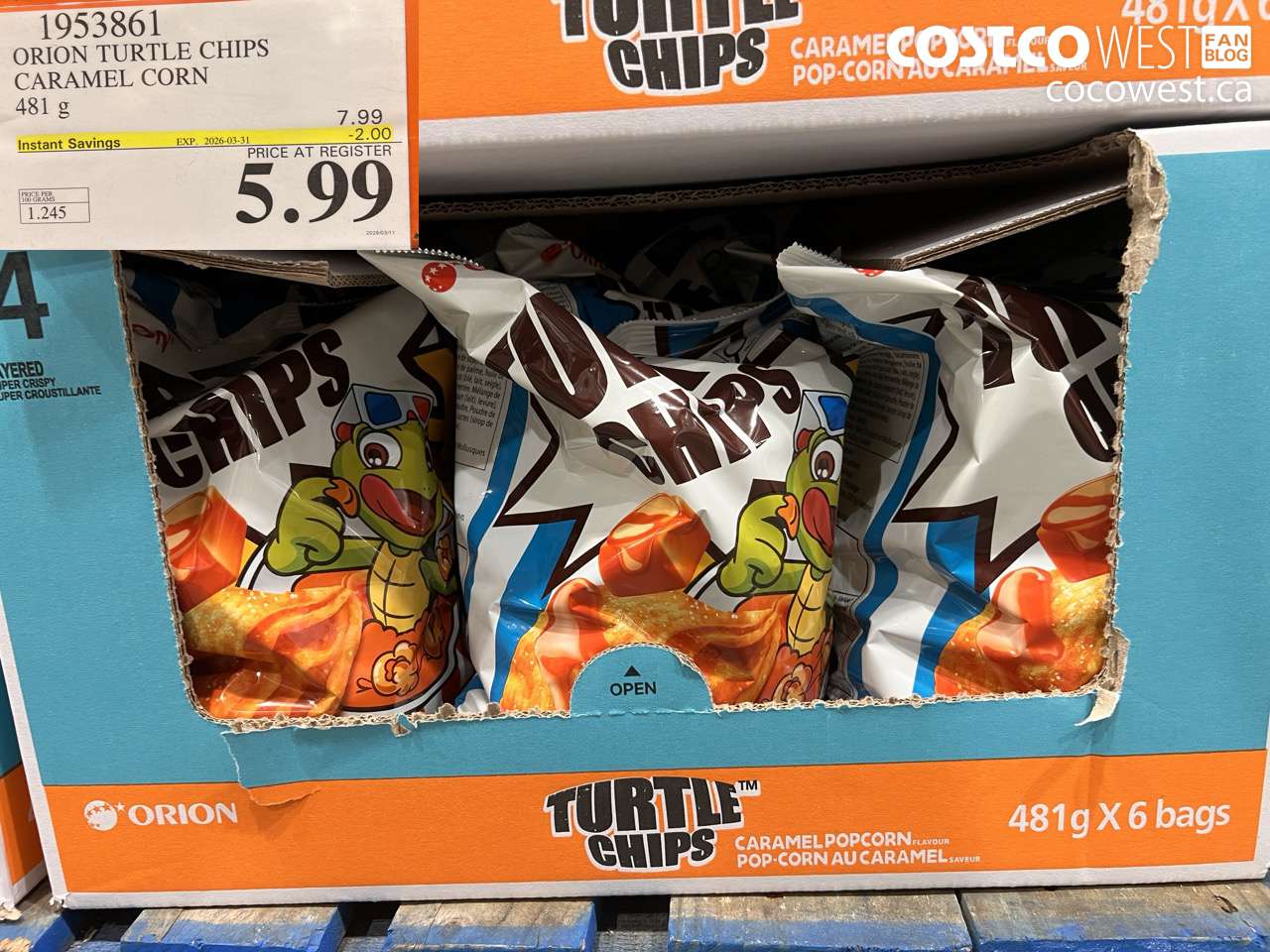 1953861 ORION TURTLE CHIPS CARAMEL CORN 481G ($2.00 INSTANT SAVINGS EXPIRES ON 2026-03-31) $5.99