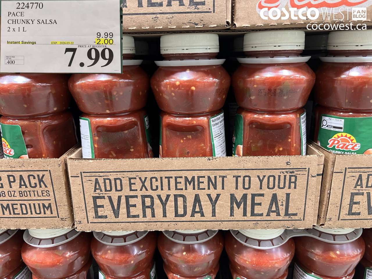 224770 PACE CHUNKY SALSA 2 X 1 L ($2.00 INSTANT SAVINGS EXPIRES ON 2026-03-22) $7.99
