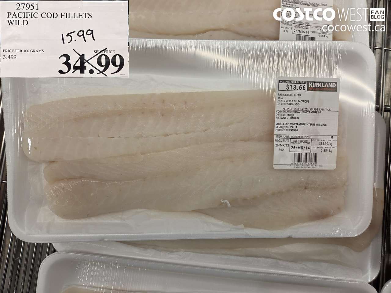 27951 PACIFIC COD FILLETS WILD $15.99