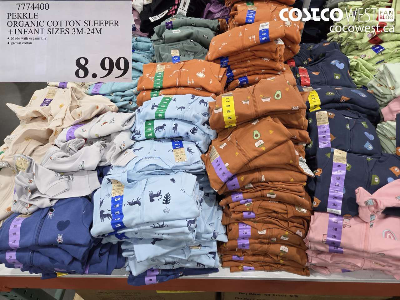 7774400 PEKKE ORGANIC COTTON SLEEPER + INFANT SIZES 3M-24M $8.99