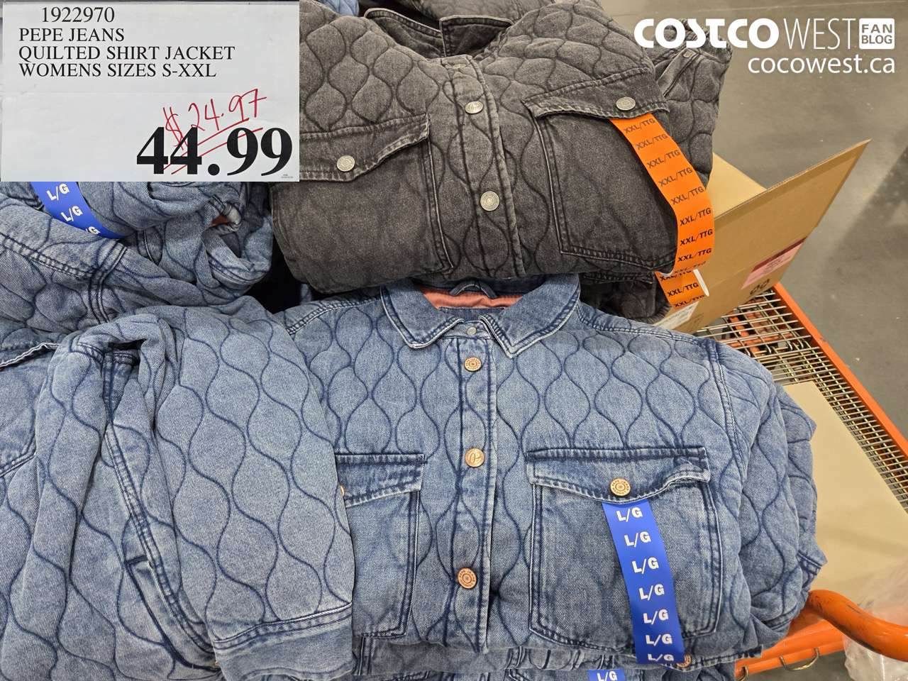 1922970 PEPE JEANS QUILTED SHIRT JACKET WOMENS SIZES S-XXL $24.97