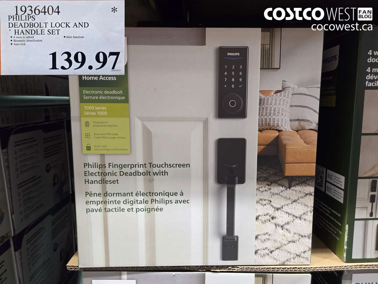 1936404 PHILIPS DEADBOLT LOCK AND HANDLE SET $139.97