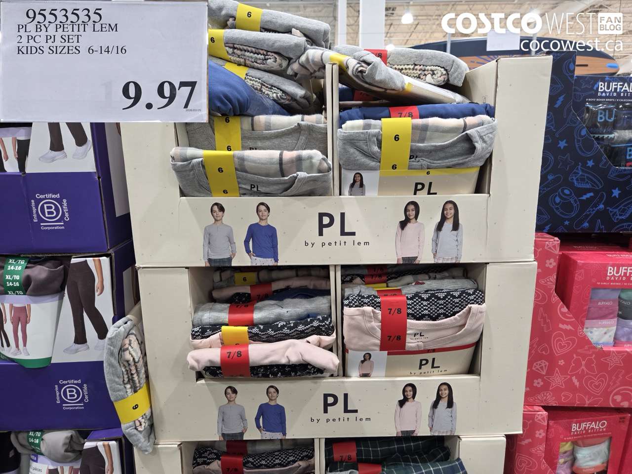 9553535 PL BY PETIT LEM 2 PC PJ SET KIDS SIZES 6-14/16 $9.97