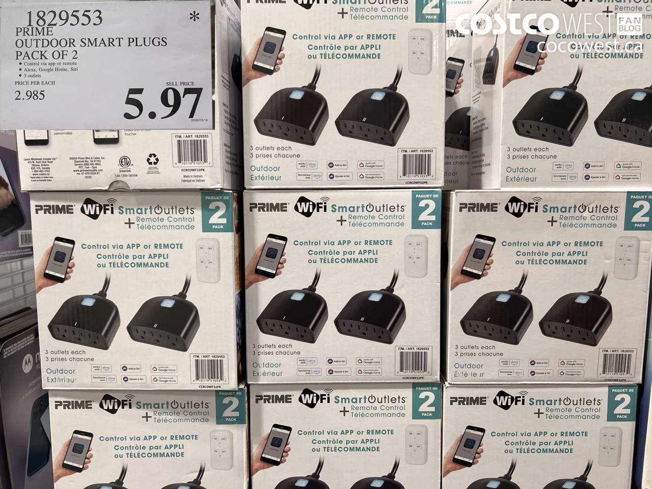 1829553 PRIME OUTDOOR SMART PLUGS PACK OF 2 $5.97