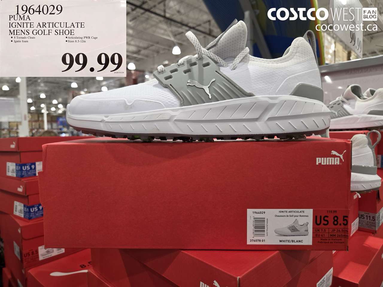 1964029 PUMA IGNITE ARTICULATE MENS GOLF SHOE $99.99