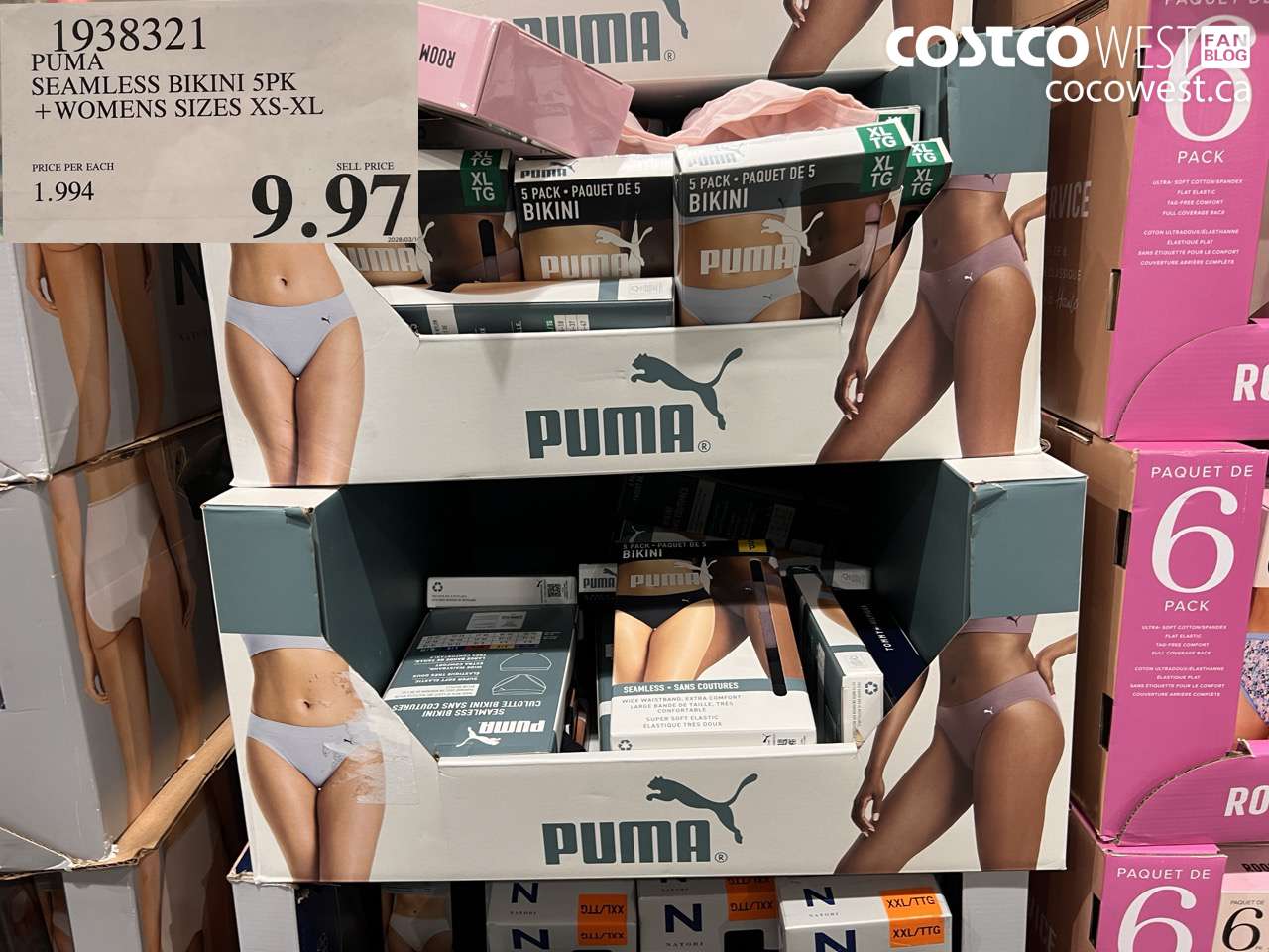 1938321 PUMA SEAMLESS BIKINI 5PK + WOMENS SIZES XS-XL $9.97