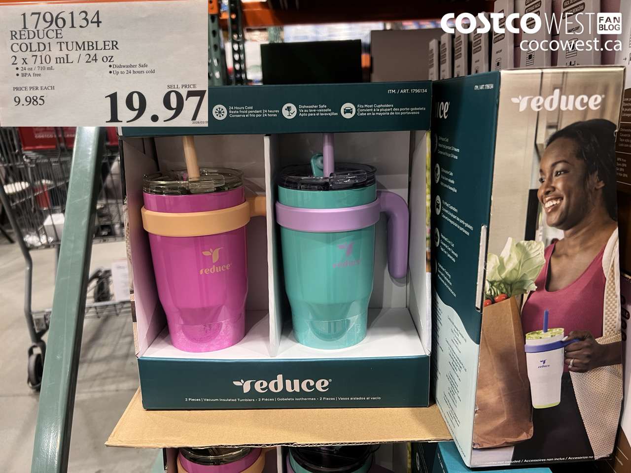 1796134 REDUCE COLD1 TUMBLER 2 X 710ML / 24OZ $19.97
