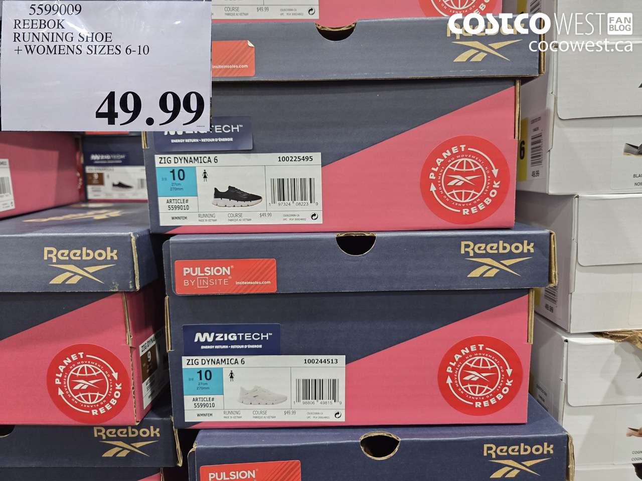 5599009 REEBOK RUNNING SHOE + WOMENS SIZES 6-10 $49.99