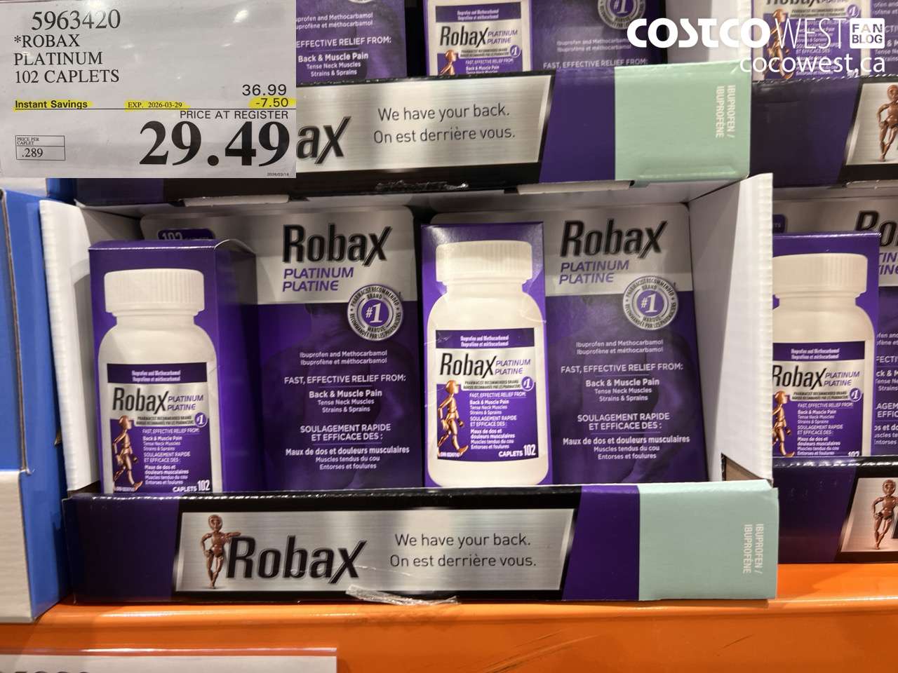 5963420 ROBAX PLATINUM 102 CAPLETS ($7.50 INSTANT SAVINGS EXPIRES ON 2026-03-29) $29.49