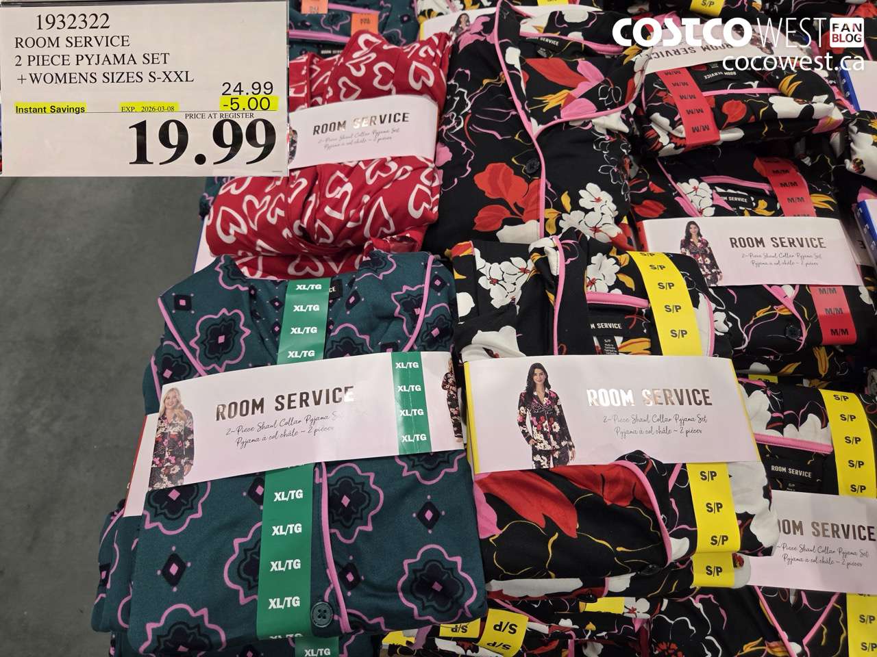 1932322 ROOM SERVICE 2 PIECE PYJAMA SET + WOMENS SIZES S-XXL ($5.00 INSTANT SAVINGS EXPIRES ON 2026-03-08) $19.99