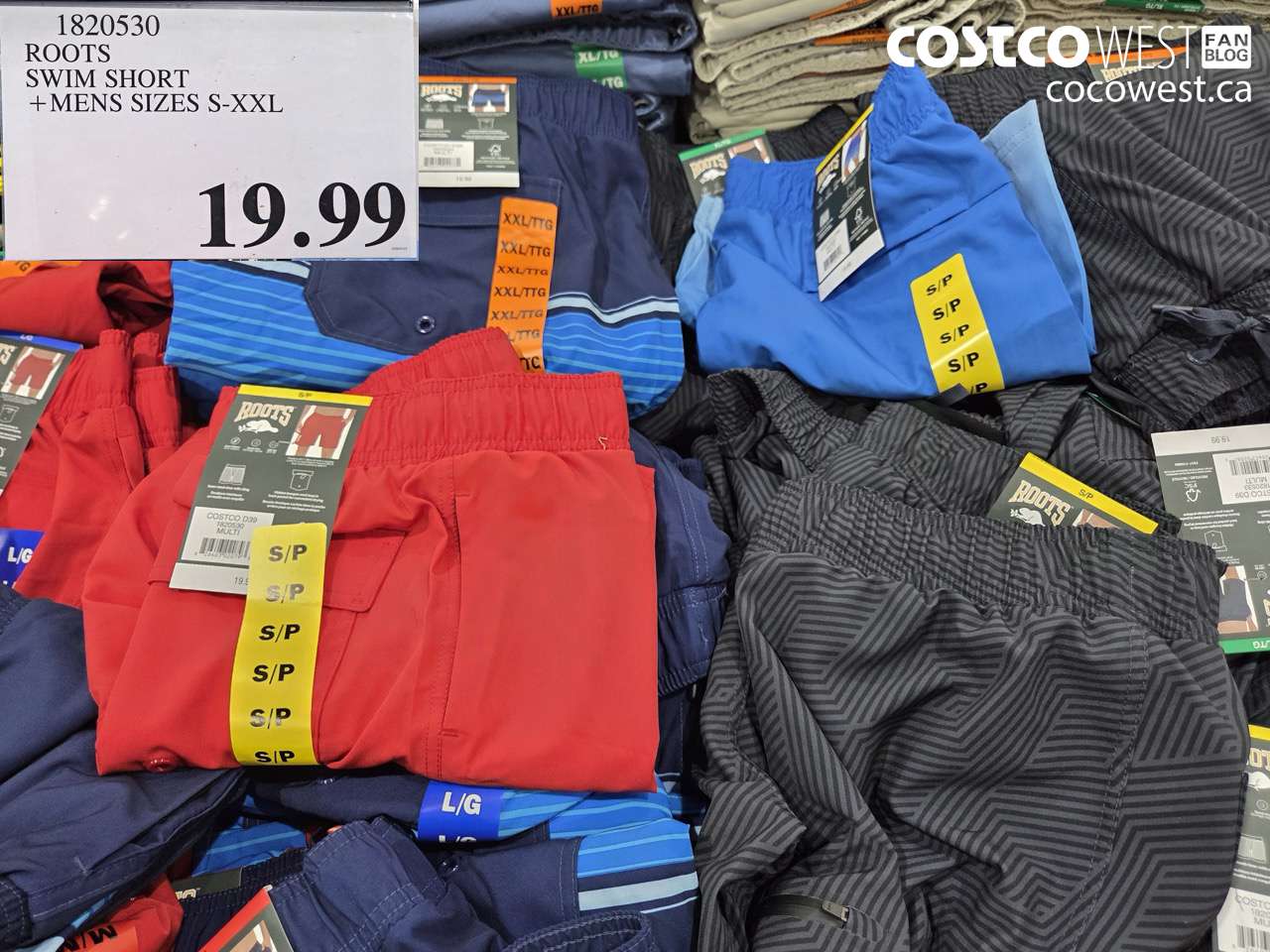 1820530 ROOTS SWIM SHORT +MENS SIZES S-XXL $19.99