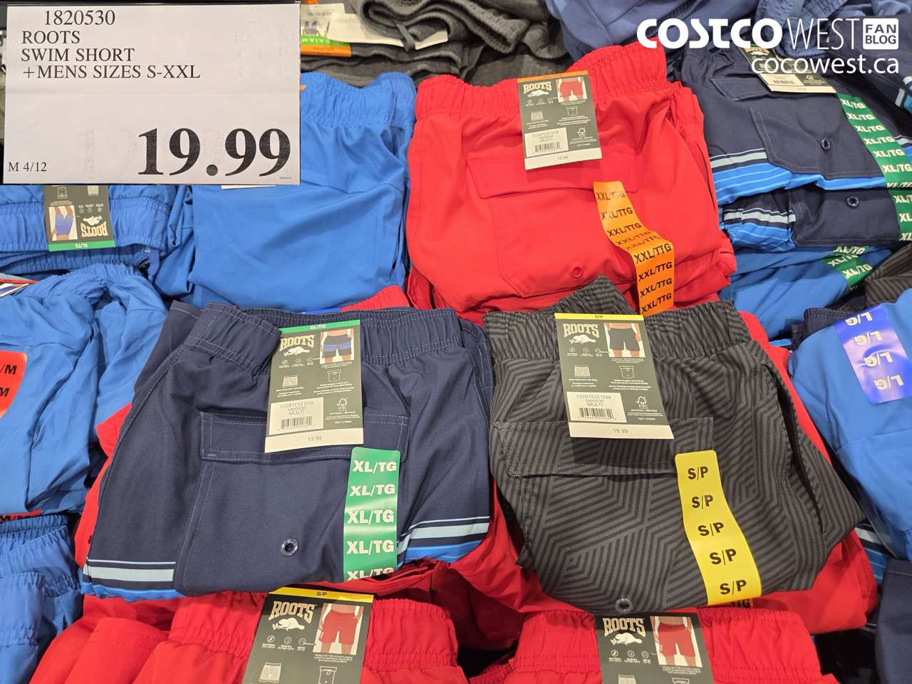 1820530 ROOTS SWIM SHORT +MENS SIZES S-XXL $19.99