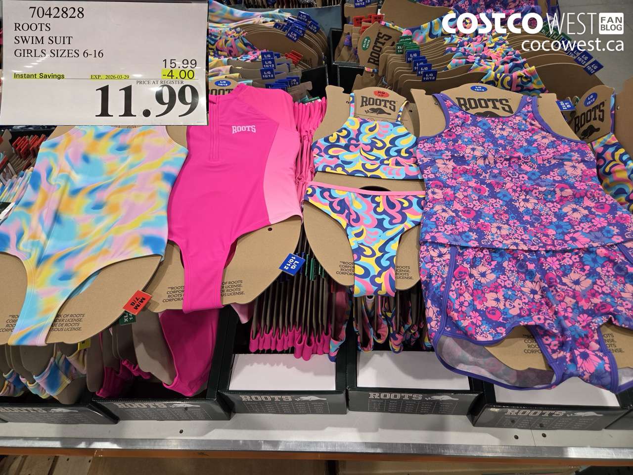 7042828 ROOTS SWIM SUIT GIRLS SIZES 6-16 ($4.00 INSTANT SAVINGS EXPIRES ON 2026-03-29) $11.99