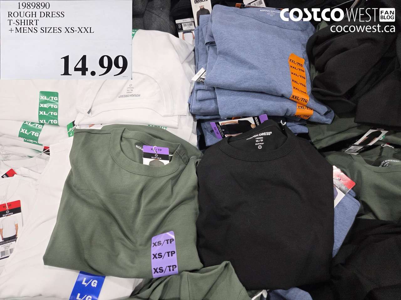 1989890 ROUGH DRESS T-SHIRT + MENS SIZES XS-XXL $14.99